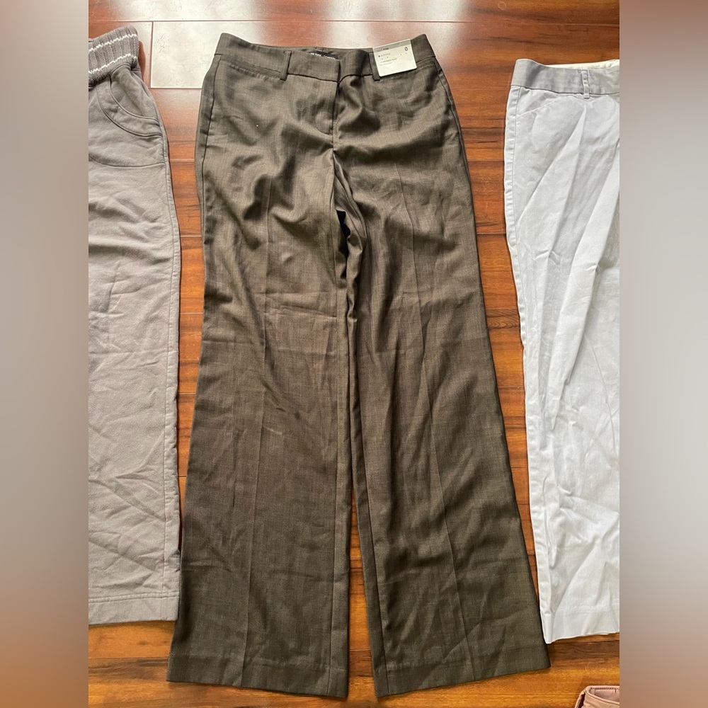 New York & Company Wide Leg Dress Pants in Brown